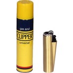 CLİPPER Clipper Sarı Gazlı Çakmak + Clipper Çakmak Gazı