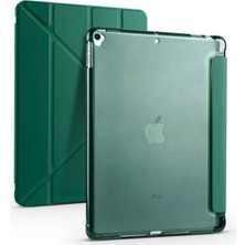 Fuchsia Apple iPad Uyumlu 10.5" 7. Nesil Kılıf Kalemlikli Premium Standlı Katlanabilir Kılıf Yeşil