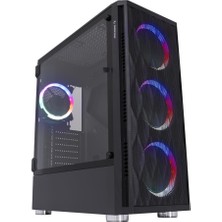 Rampage X-Horse Tempered Glass 650W 80 Plus Bronze 4*rainbow Fan 1*usb 3.0 1*usb 2.0 Gaming Kasa