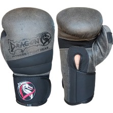 Dragon Antique Deri Kick Boks, Muay Thai ve Boks Eldiveni Gri 30211