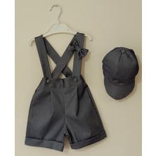 Terzim Ayşenur Erkek Bebek-Çocuk Lacivert Şort Salopet Pantolon