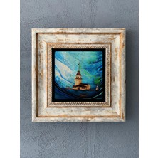 Oscar Stone Decor Çerçeveli Taş Duvar Dekoru 20 x 20 cm CDD1-40-020