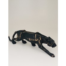 Ces Ahşap Kübik Kaplan Biblo Dekoratif Hediyelik Obje