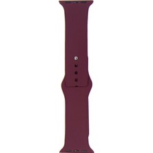 Arabulalaca Apple Watch Uyumlu 42MM Silikon Kordon 42 mm Kayış Seri 1-2-3 Bordo
