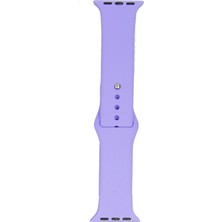 Arabulalaca Apple Watch Uyumlu 44MM Silikon Kordon 44 mm Kayış Seri 6 Lila