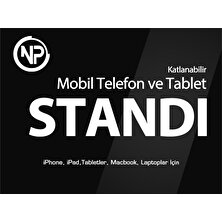 NPO STD20122S Taşınabilir Çok Açılı Katlanabilir Alüminyum Masaüstü Telefon Tablet Standı