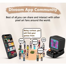 Divoom Ditoo Pixel Art Gaming Taşınabilir 16X16 LED Ekranlı Hoparlör (Yurt Dışından)