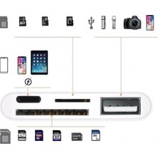 Daytona NK108L Apple iPhone Lightning To TF SD USB Dosya Aktarım Çevirici