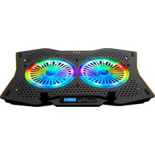 Inca INC-607 Gms Arrax Iı 2x RGB Fan 10"-18" Gaming Notebook Soğutucu