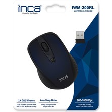 Inca IWM-200RL Track Red Sensör Lacivert Kablosuz Ergonomik Nano Alıcılı Mouse