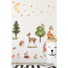 Piksel Grafik Orman Arkadaşlar Çocuk Odası Sticker