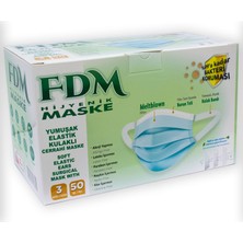 Fdm Meltblownlu 3 Katlı Ultrasonik Medikal Maske (50'li Kutu)
