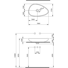 Bocchi Etna Çanak Lavabo 58 cm Mat Siyah 1114-004-0125
