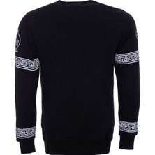 Wessi Üzerine Baskı Detaylı Bisiklet Yaka Sweatshirt