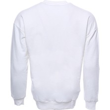 Wessi Baskılı Desenli Bisiklet Yaka Sweatshirt