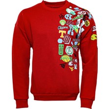 Wessi Baskı Detaylı Bisiklet Yaka Sweatshirt