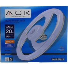 Ack  20W LED Simit Ampul E27 Beyaz Işık