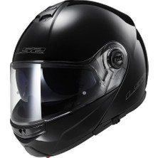 Ls2 FF325 Strobe Siyah Motosiklet Kaskı Teknopolimer Polikarbon Dış Kabuk ile Güvenli Koruma