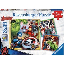 Ravensburger 3X49 Parça Puzzle Avengers 080403