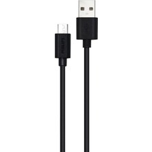 Philips DLC3104U USB - Micro USB Şarj ve Data Kablosu 1.2m Siyah