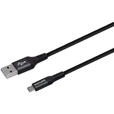 Philips DLC5204U USB - Micro USB Örgü Şarj ve Data Kablosu 1.2m