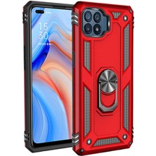 Zore Oppo Reno 4 Lite Kılıf Zore Vega Yüzük Standlı Zırh Kılıf