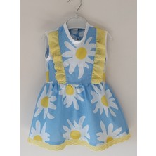 Terzim Ayşenur Yazlık Bebek-Çocuk Elbise Mavi