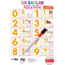 Piar Kids / İlk Sayılar Eşleştirme-Ilişkilendirme ve Puzzle Oyunu / 3-7 Yaş /