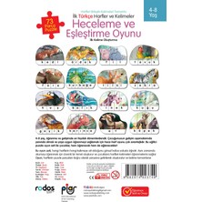 Piar Kids / İlk Türkçe Harfler ve Kelimeler/heceleme ve Eşleştirme Oyunu/73 Parça Puzzle/4-8 Yaş