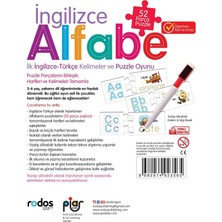 Piar Kids / İngilizce Alfabe / İlk İngilizce-Türkçe Kelimeler ve Puzzle Oyunu / 52 Parça Puzzle / 3-6 Yaş