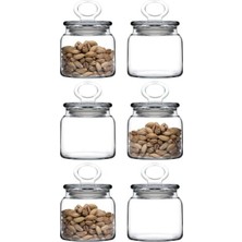 Paşabahçe 96763 Kitchen Slim Contalı Cam Kavanoz 575 cc. 6 Adet