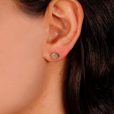 Adil Idil Kuyumculuk Oval Kesim Kadın Günlük Küpe