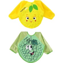 Belinay Limon ve Üzüm Motif Kollu Mama Önlüğü