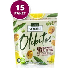 Komili Olibites Limonlu Kekikli Çekirdeksiz Yeşil Zeytin 15X30G