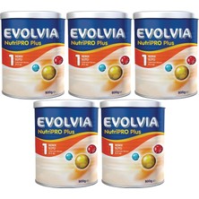 Evolvia Nutripro Plus Bebek Sütü 800GR No:1 (0-6 Ay Doğumdan Itibaren) (5 Li Set)