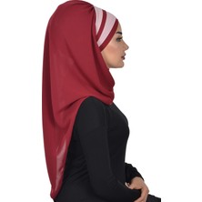 Aisha's Design Aishas Design Renkli Şerit Detaylı Pratik Şifon Şal