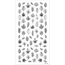 Artikel Yapraklar Tırnak Dövmesi, Tırnak Tattoo, Nail Art, Tırnak Sticker