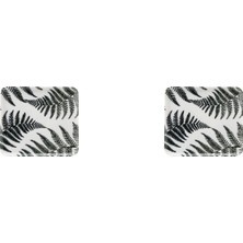 Porland Botanical Desen Düz Tabak 18x18cm 2'li 04ALM005335