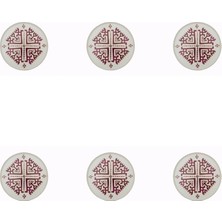 Porland Arabesque Desen Düz Tabak 27cm 6'lı 04ALM006005