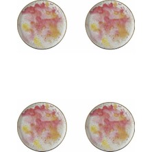 Porland Cosmos Desen Düz Tabak 20cm 4'lü 04ALM003388