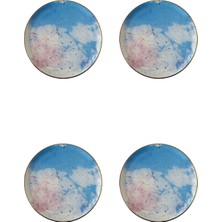 Porland Cosmos Desen Düz Tabak 20cm 4'lü 04ALM003406