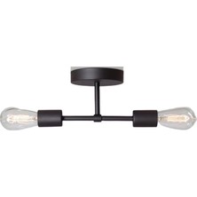 Riolight  Modern Ikili Siyah Metal Sarkıt Avize