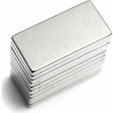Dikdörtgen Güçlü Neodyum Mıknatıs - Neodyum Magnet - 20x10x2 mm - 5 Adet