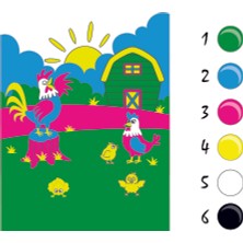 Okutan Okulmix Montessori Sayılarla Tuval Boyama Set 25 x 35 cm