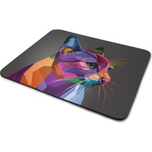 Wuw Ilustrasyon Kedi Temalı Dikdörtgen Mouse Pad