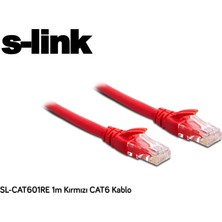 S-Link Sl-Cat601re 1M Kırmızı Cat6/Utp Patch Kablo