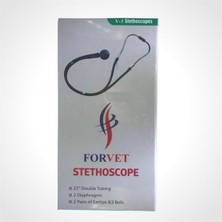 Forvet V3 Çift Taraflı Veteriner Stetskop Çift Hortumlu