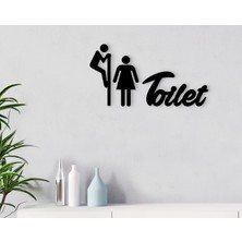 BK Gift Toilet Tasarımlı Ahşap Duvar Yazısı