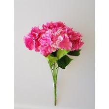 Adresi Yapay Çiçek Yapay Çiçek 5 Dal Lüx Ortanca Demeti Koyu Pembe
