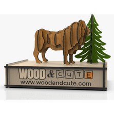 Wood and Cute 3D Puzzle LİON-0016